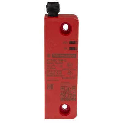 Telemecanique Sensors XCSRC Series RFID Non-Contact Safety Switch, 24V dc, Valox Housing, 2NO, M12