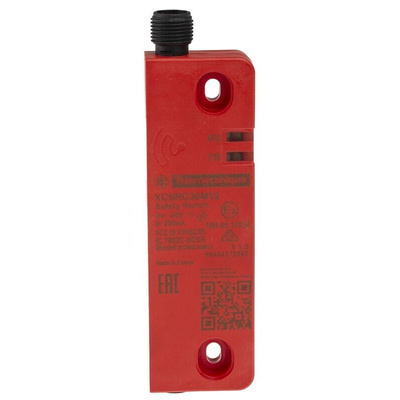 Telemecanique Sensors XCSRC Series RFID Non-Contact Safety Switch, 24V dc, Valox Housing, 2NO, M12