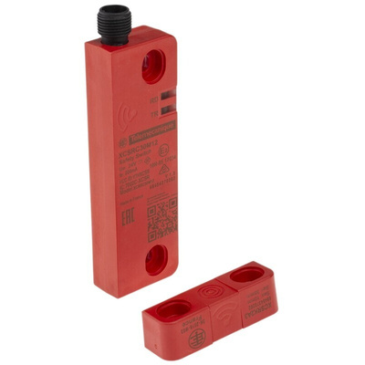 Telemecanique Sensors XCSRC Series RFID Non-Contact Safety Switch, 24V dc, Valox Housing, 2NO, M12