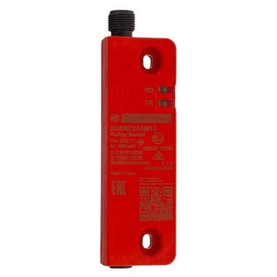 Telemecanique Sensors XCSRC Series RFID Non-Contact Safety Switch, 24V dc, Valox Housing, 2NO, M12