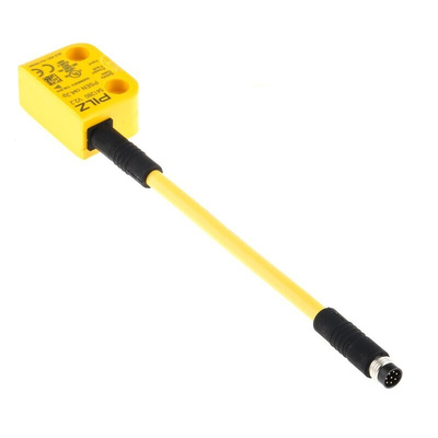 Pilz Transponder Non-Contact Safety Switch, 24V dc, Polybutylene Terephthalate Housing, M8