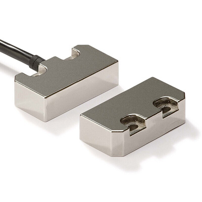 Omron F3S Series Magnetic Non-Contact Safety Switch, Stainless Steel Housing, 2NC, M12