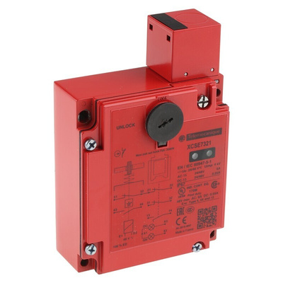 Telemecanique Sensors XCS E Series Solenoid Interlock Switch, Power to Unlock, 48V ac/dc, Actuator Included