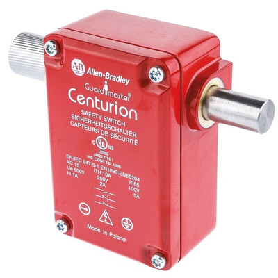 Allen Bradley Guardmaster 440K Safety Interlock Switch, 2NC/1NO, Keyed Actuator Included, Metal