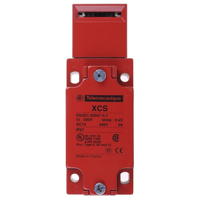 Telemecanique Sensors XCSA Safety Interlock Switch, 2NO/1NC, Keyed, Zinc Alloy