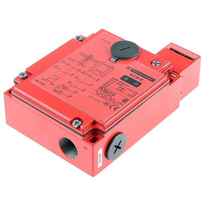 Telemecanique Sensors XCS-E Series Solenoid Interlock Switch, Power to Unlock, 24V ac/dc, 2NO/1NC, Actuator Included