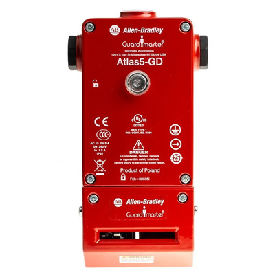 Allen Bradley Guardmaster 440G-L Series Solenoid Interlock Switch, Power to Unlock, 110V ac/dc, Actuator Included