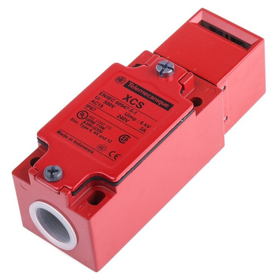 Telemecanique Sensors XCSA Safety Interlock Switch, 3NC, Keyed, Zinc Alloy