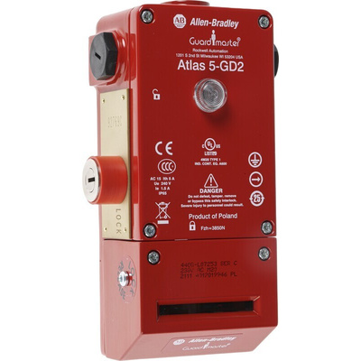 Allen Bradley Guardmaster 440G-L Series Solenoid Interlock Switch, Power to Unlock, 230V ac/dc, Actuator Included