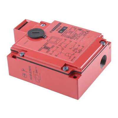 Telemecanique Sensors XCS-B Series Solenoid Interlock Switch, Power to Lock, 24V ac/dc, Actuator Included