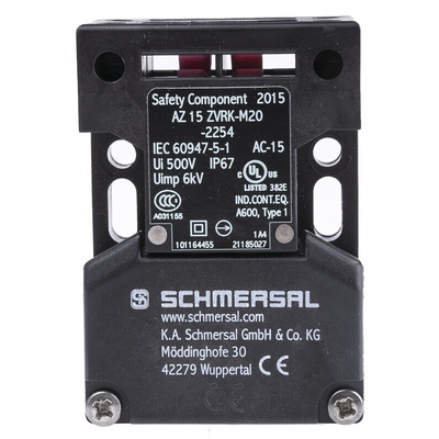 Schmersal AZ15 Safety Interlock Switch, 1NC, Keyed, Glass Fibre Reinforced Thermoplastic