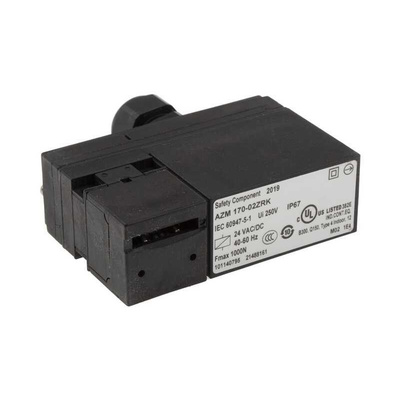 Schmersal AZM 170 Series Solenoid Interlock Switch, Power to Unlock, 24V ac/dc, 2NC