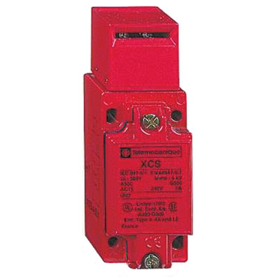Telemecanique Sensors XCSA Safety Interlock Switch, 2NC/1NO, Keyed Actuator Included, Zinc Alloy