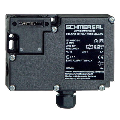 Schmersal EX-AZM 161 Series Solenoid Interlock Switch, Power to Unlock, 24V ac/dc