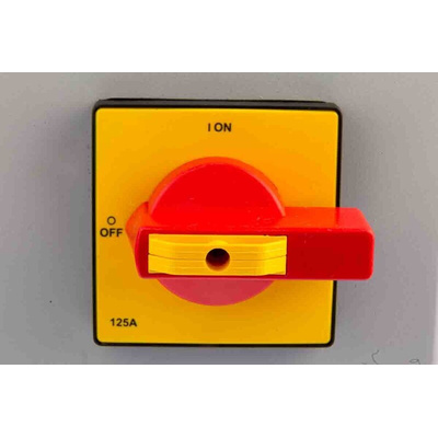 RS PRO 4P Pole DIN Rail Isolator Switch - 125A Maximum Current, 55kW Power Rating, IP65