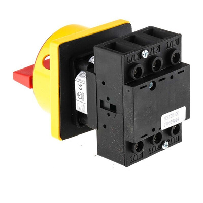 RS PRO 3P Pole Panel Mount Isolator Switch - 63A Maximum Current, 22kW Power Rating, IP65