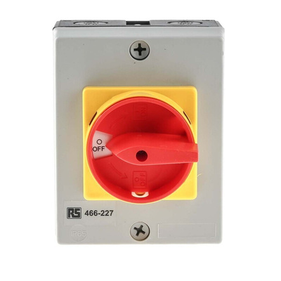 RS PRO 4P Pole DIN Rail Isolator Switch - 32A Maximum Current, 11kW Power Rating, IP65