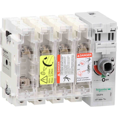 Schneider Electric Fuse Switch Disconnector, 4 Pole, 50A Max Current, 50A Fuse Current