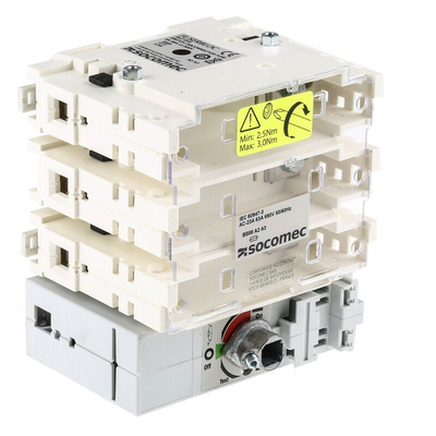 Socomec Fuse Switch Disconnector, 3 Pole, 63A Max Current, 10A Fuse Current