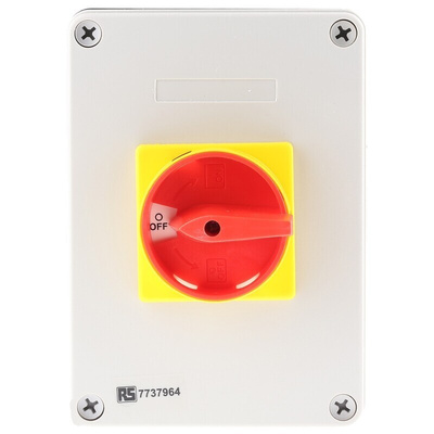 RS PRO 4P Pole Panel Mount Isolator Switch - 32A Maximum Current, 15kW Power Rating, IP65