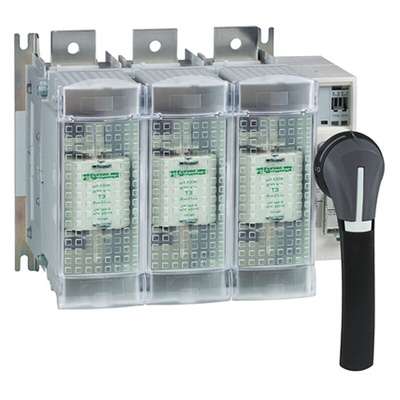 Schneider Electric Fuse Switch Disconnector, 3 Pole, 60A Max Current, 100kA Fuse Current