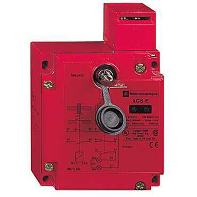 Telemecanique Sensors XCS-E Series Solenoid Interlock Switch, Power to Unlock, 24V ac/dc, 2NO/1NC, Actuator Included