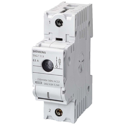 Siemens Fuse Switch Disconnector, 1 Pole, 63A Max Current, 63A Fuse Current