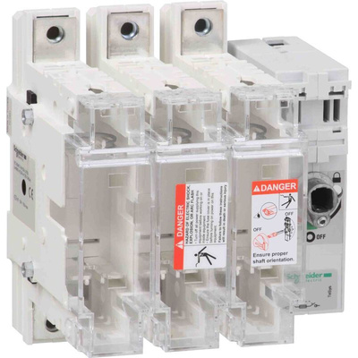 Schneider Electric Fuse Switch Disconnector, 3 Pole, 160A Max Current, 160A Fuse Current