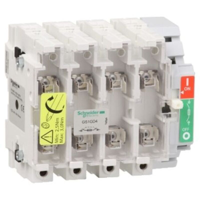 Schneider Electric Fuse Switch Disconnector, 4 Pole, 63A Max Current, 63A Fuse Current
