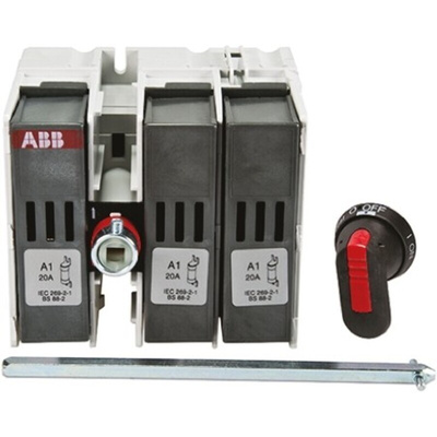 ABB Fuse Switch Disconnector, 3 Pole, 20A Max Current