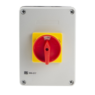 RS PRO 4P Pole DIN Rail Isolator Switch - 80A Maximum Current, 30kW Power Rating, IP65