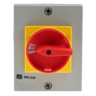 RS PRO 4P Pole DIN Rail Isolator Switch - 40A Maximum Current, 15kW Power Rating, IP65