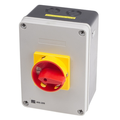 RS PRO 3P Pole DIN Rail Isolator Switch - 80A Maximum Current, 30kW Power Rating, IP65