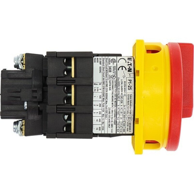 Eaton 3P Pole Flush Mount Isolator Switch - 25A Maximum Current, 13kW Power Rating, IP65