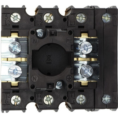 Eaton 3P+N Pole Panel Mount Isolator Switch - 100A Maximum Current, 50kW Power Rating, IP65
