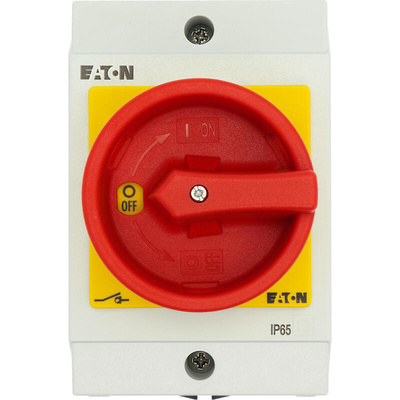 Eaton 3P+N Pole Surface Mount Isolator Switch - 20A Maximum Current, 6.5kW Power Rating, IP65
