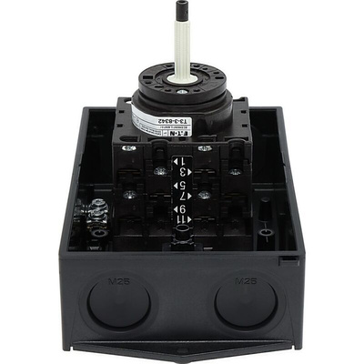 Eaton 6P Pole Surface Mount Isolator Switch - 32A Maximum Current, 13kW Power Rating, IP65