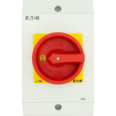 Eaton 3P Pole Surface Mount Isolator Switch - 25A Maximum Current, 13kW Power Rating, IP65