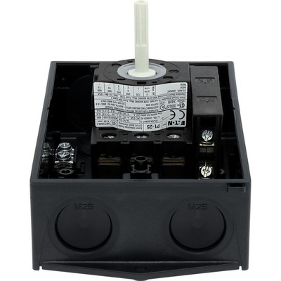 Eaton 3P Pole Surface Mount Isolator Switch - 25A Maximum Current, 13kW Power Rating, IP65