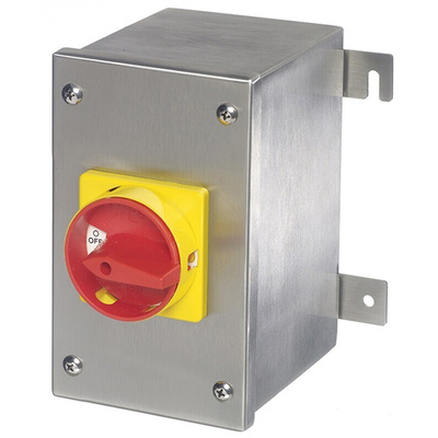 RS PRO 4P Pole Panel Mount Isolator Switch - 25A Maximum Current, IP65