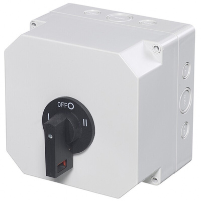 RS PRO 2P Pole Panel Mount Isolator Switch - 63A Maximum Current, IP65