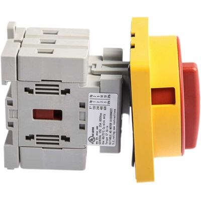 Allen Bradley 3P Pole DIN Rail Isolator Switch - 25A Maximum Current, 11kW Power Rating, IP66