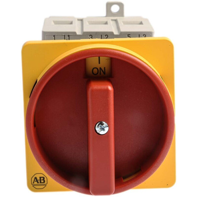 Allen Bradley 3P Pole Isolator Switch - 63A Maximum Current, 22kW Power Rating, IP66