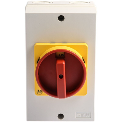 Allen Bradley 3P Pole Isolator Switch - 25A Maximum Current, 11kW Power Rating, IP66