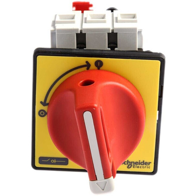 Schneider Electric 3P Pole Panel Mount Isolator Switch - 63A Maximum Current, 30kW Power Rating