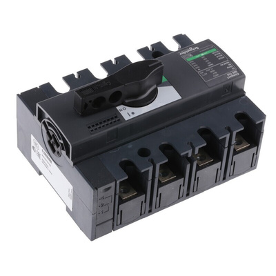 Schneider Electric 4P Pole Isolator Switch - 160A Maximum Current, 110kW Power Rating, IP40