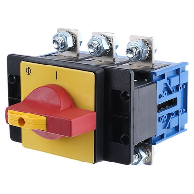 Kraus & Naimer 3P Pole Panel Mount Isolator Switch - 250A Maximum Current, 90kW Power Rating, IP65