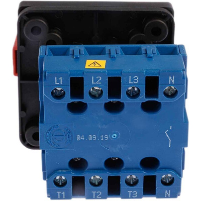 Kraus & Naimer 4P Pole Panel Mount Isolator Switch - 32A Maximum Current, 11kW Power Rating, IP65