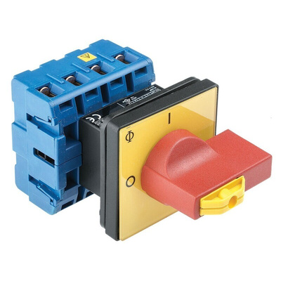 Kraus & Naimer 4P Pole Panel Mount Isolator Switch - 40A Maximum Current, 15kW Power Rating, IP65