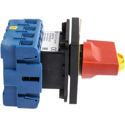 Kraus & Naimer 4P Pole Panel Mount Isolator Switch - 63A Maximum Current, 22kW Power Rating, IP65